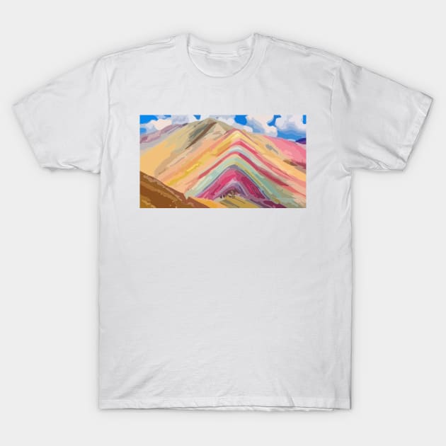 Vinicunca Vector Painting T-Shirt by gktb